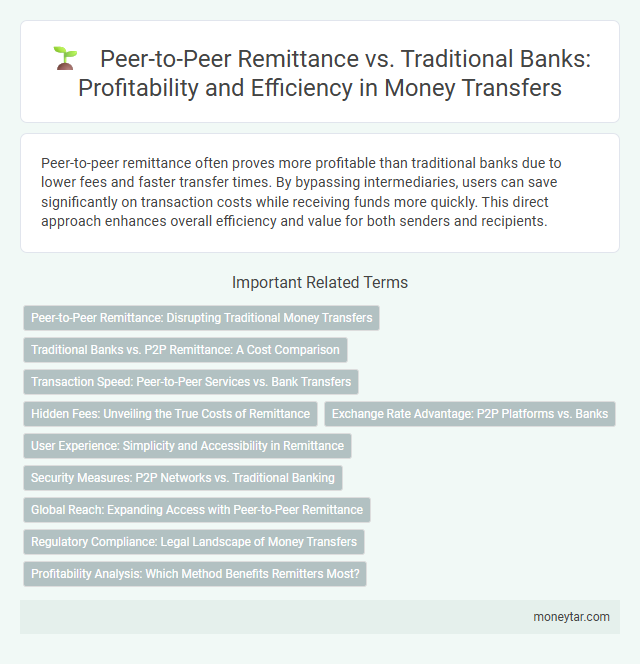 Peer-to-Peer Remittance vs. Traditional Banks: Profitability and Efficiency in Money Transfers