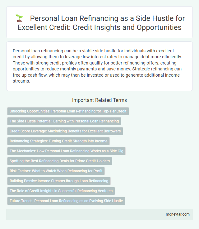 Personal Loan Refinancing as a Side Hustle for Excellent Credit: Credit Insights and Opportunities