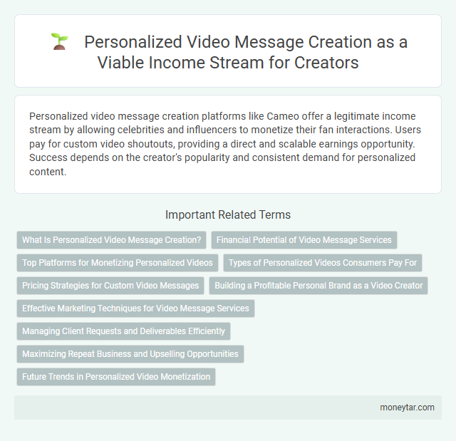 Personalized Video Message Creation as a Viable Income Stream for Creators