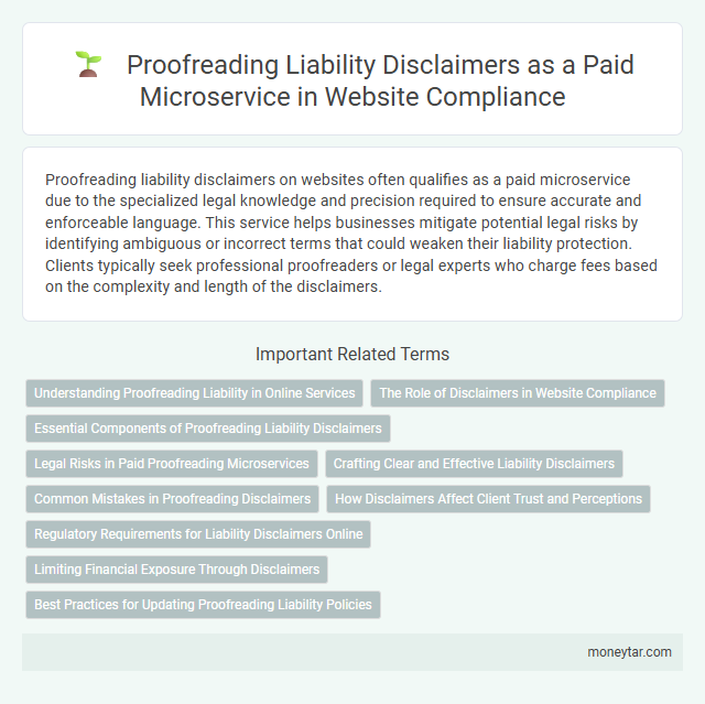 Proofreading Liability Disclaimers as a Paid Microservice in Website Compliance