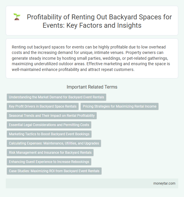 Profitability of Renting Out Backyard Spaces for Events: Key Factors and Insights