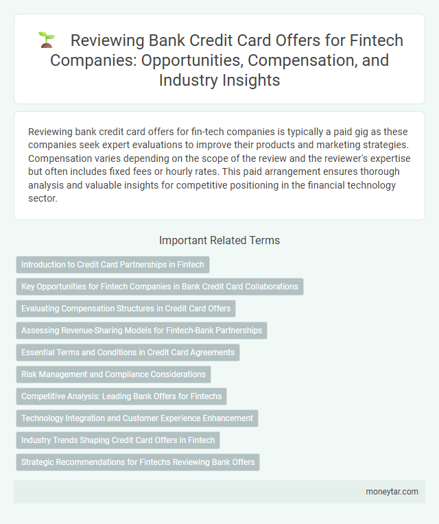 Reviewing Bank Credit Card Offers for Fintech Companies: Opportunities, Compensation, and Industry Insights