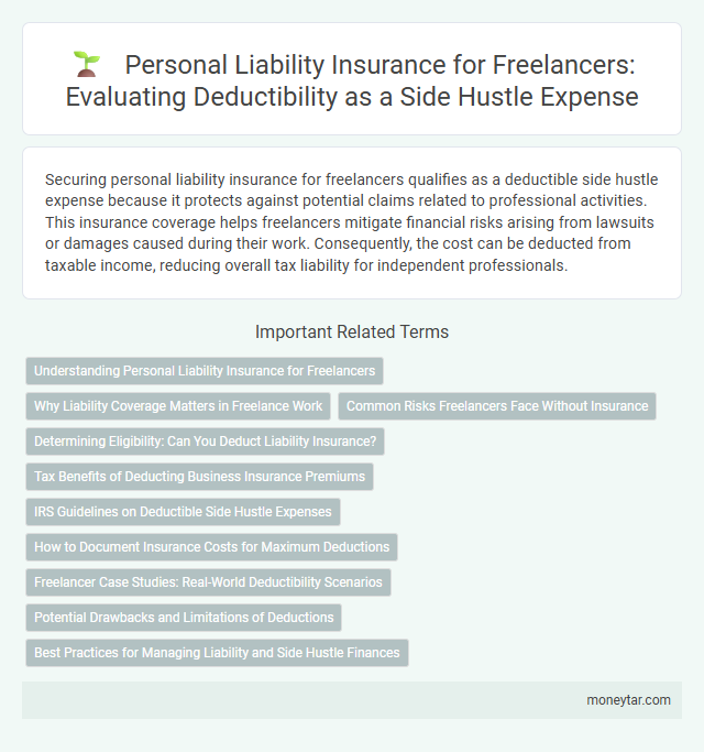 Personal Liability Insurance for Freelancers: Evaluating Deductibility as a Side Hustle Expense
