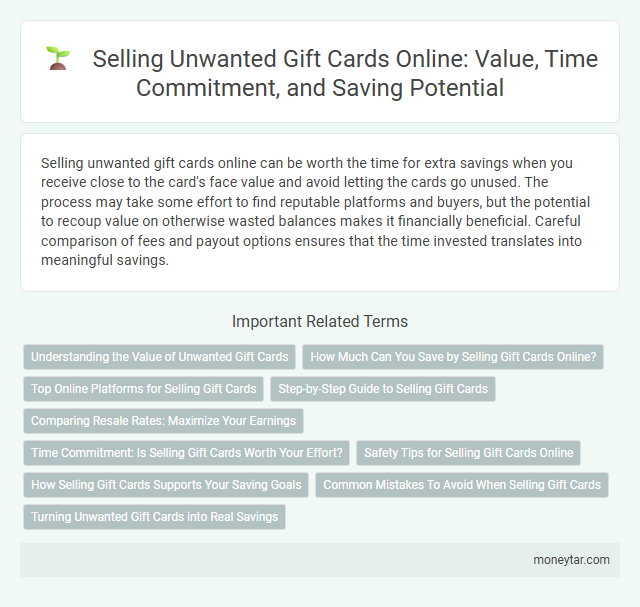 Selling Unwanted Gift Cards Online: Value, Time Commitment, and Saving Potential