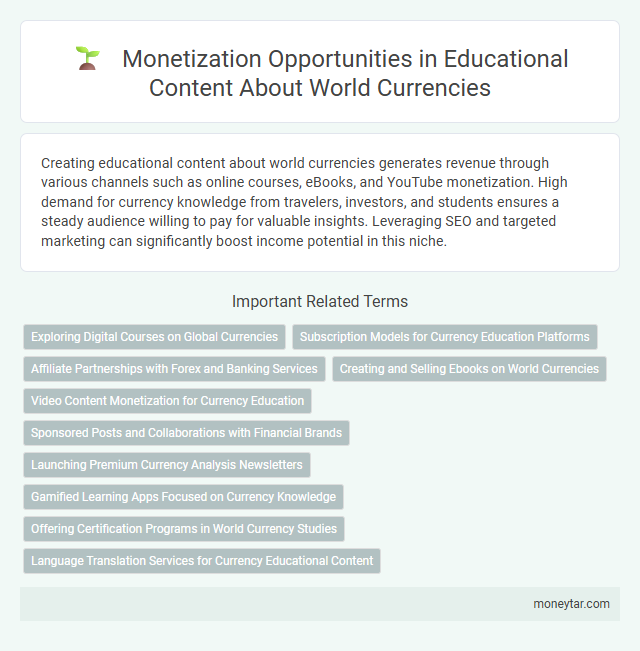 Monetization Opportunities in Educational Content About World Currencies