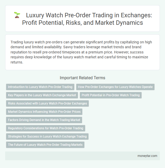 Luxury Watch Pre-Order Trading in Exchanges: Profit Potential, Risks, and Market Dynamics