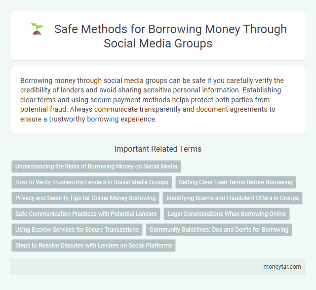 Safe Methods for Borrowing Money Through Social Media Groups
