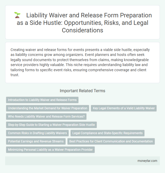 Liability Waiver and Release Form Preparation as a Side Hustle: Opportunities, Risks, and Legal Considerations