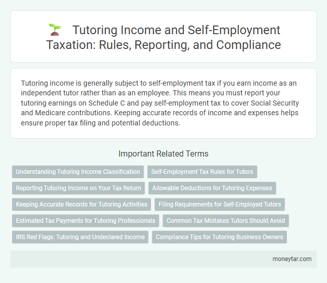 Tutoring Income and Self-Employment Taxation: Rules, Reporting, and Compliance