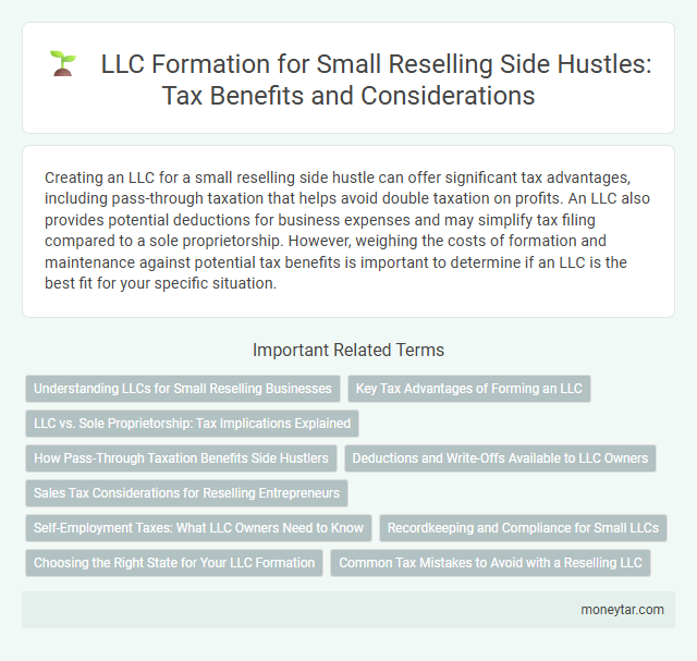 LLC Formation for Small Reselling Side Hustles: Tax Benefits and Considerations