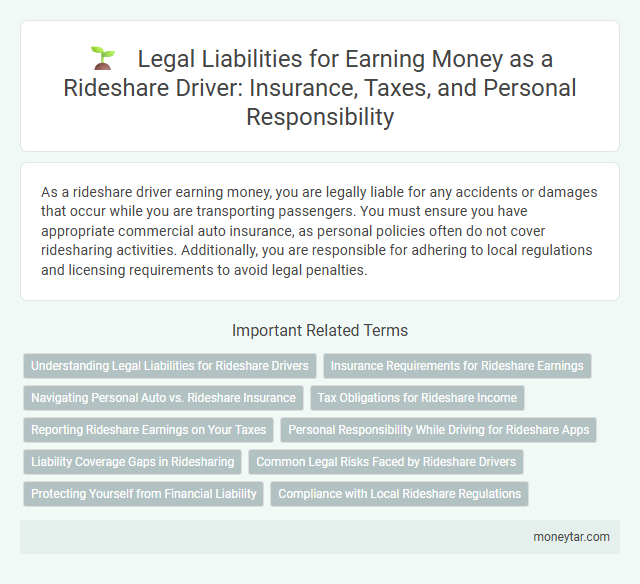 Legal Liabilities for Earning Money as a Rideshare Driver: Insurance, Taxes, and Personal Responsibility
