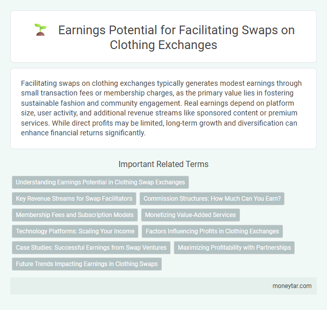 Earnings Potential for Facilitating Swaps on Clothing Exchanges