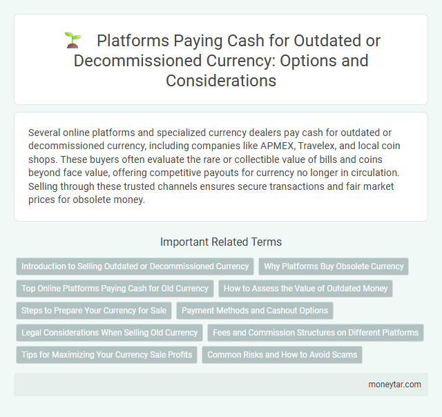Platforms Paying Cash for Outdated or Decommissioned Currency: Options and Considerations