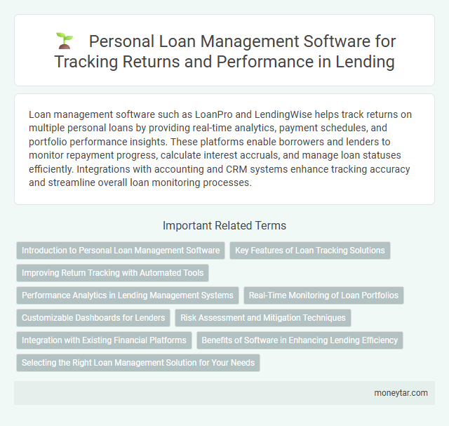 Personal Loan Management Software for Tracking Returns and Performance in Lending