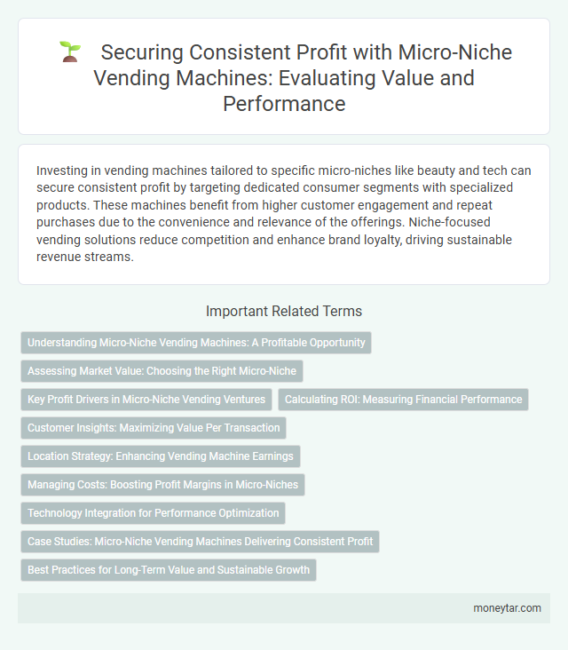 Securing Consistent Profit with Micro-Niche Vending Machines: Evaluating Value and Performance