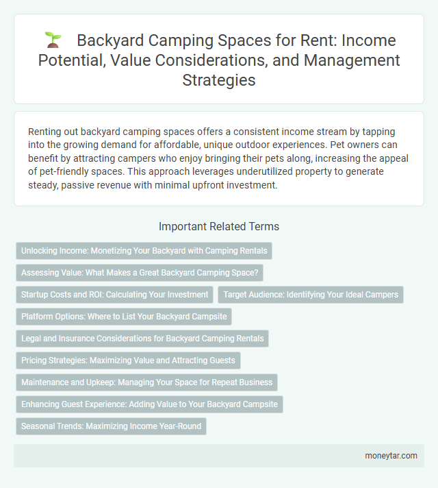 Backyard Camping Spaces for Rent: Income Potential, Value Considerations, and Management Strategies