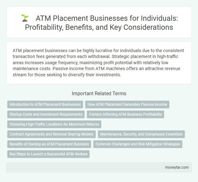 ATM Placement Businesses for Individuals: Profitability, Benefits, and Key Considerations