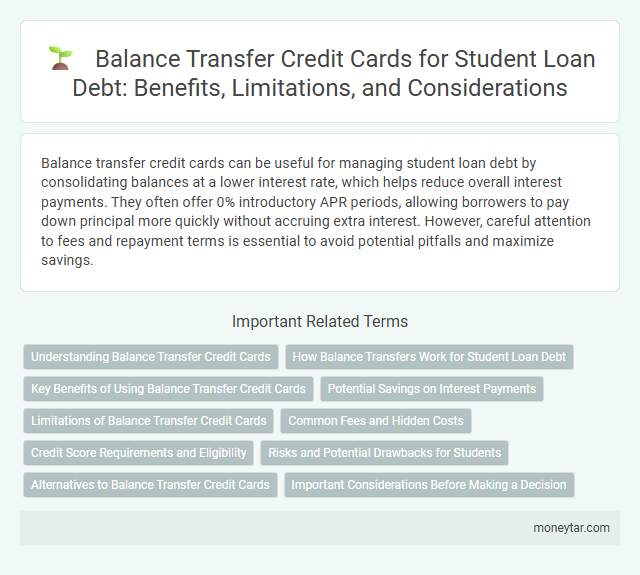 Balance Transfer Credit Cards for Student Loan Debt: Benefits, Limitations, and Considerations