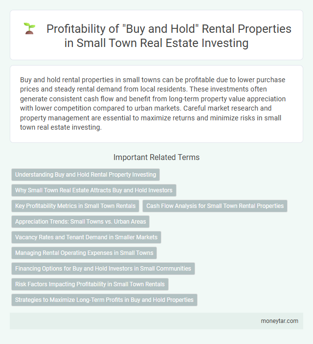 Profitability of Buy and Hold Rental Properties in Small Town Real Estate Investing
