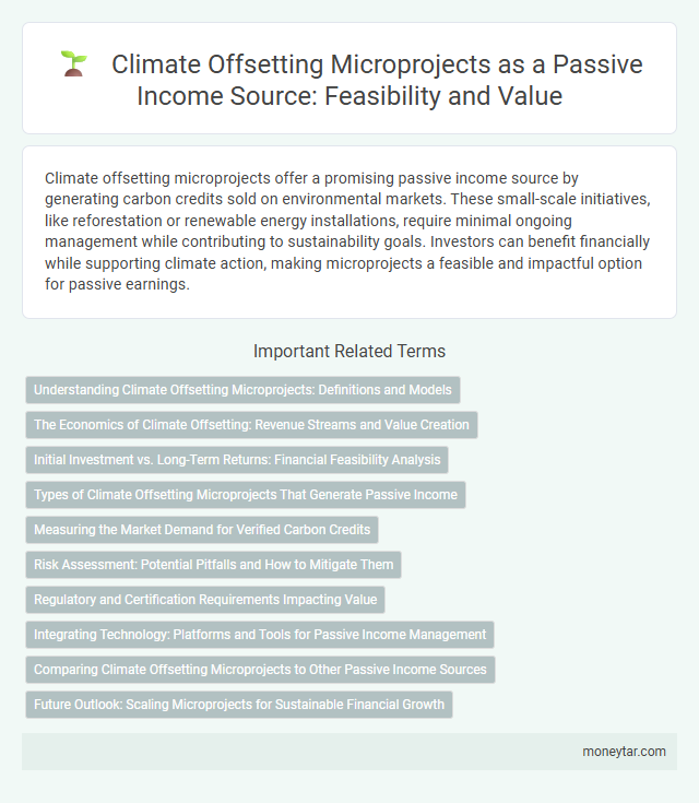Climate Offsetting Microprojects as a Passive Income Source: Feasibility and Value