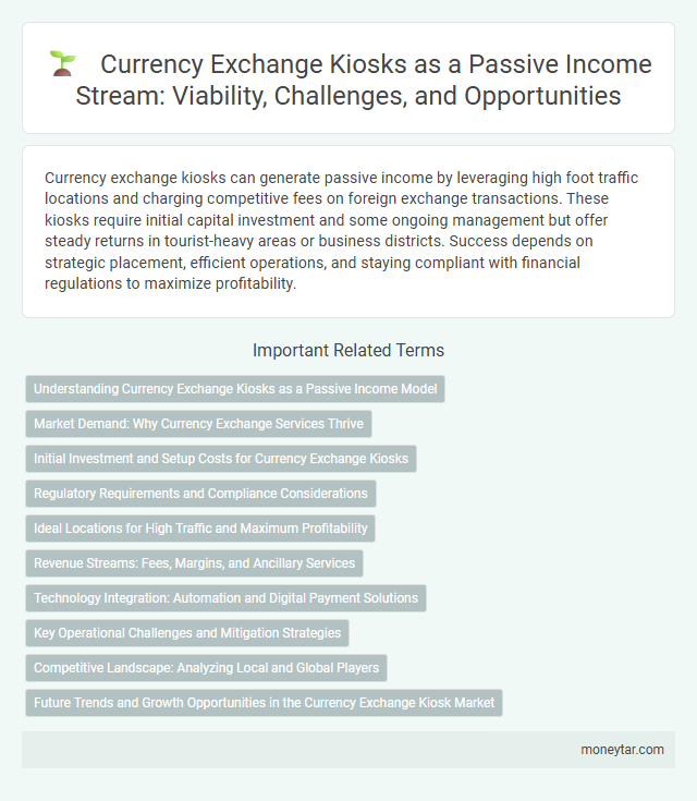 Currency Exchange Kiosks as a Passive Income Stream: Viability, Challenges, and Opportunities