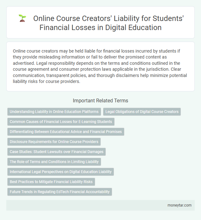 Online Course Creators' Liability for Students' Financial Losses in Digital Education