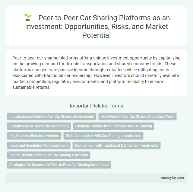 Peer-to-Peer Car Sharing Platforms as an Investment: Opportunities, Risks, and Market Potential