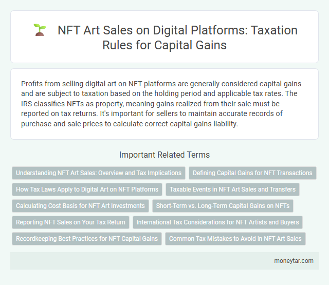 NFT Art Sales on Digital Platforms: Taxation Rules for Capital Gains