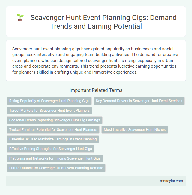 Scavenger Hunt Event Planning Gigs: Demand Trends and Earning Potential