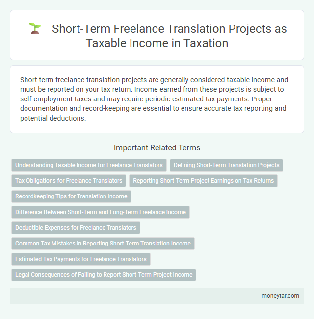 Short-Term Freelance Translation Projects as Taxable Income in Taxation
