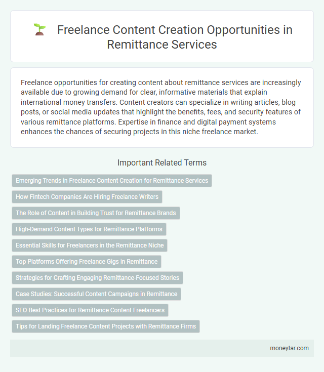 Freelance Content Creation Opportunities in Remittance Services