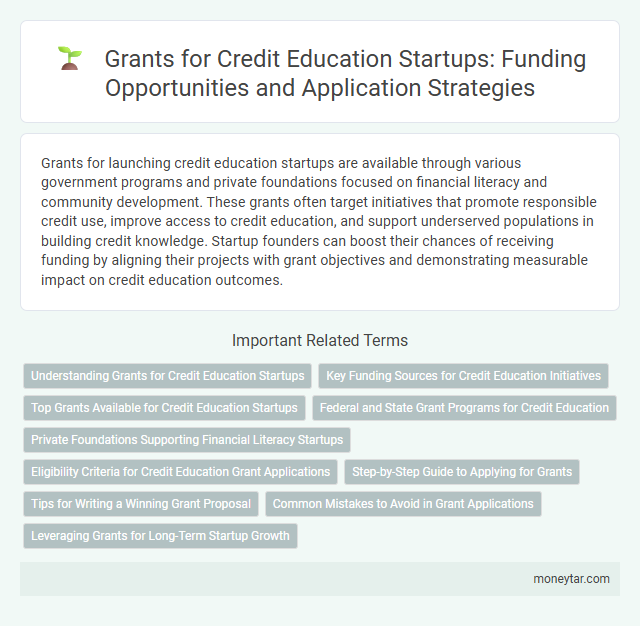 Grants for Credit Education Startups: Funding Opportunities and Application Strategies