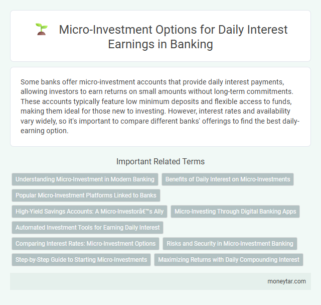 Micro-Investment Options for Daily Interest Earnings in Banking