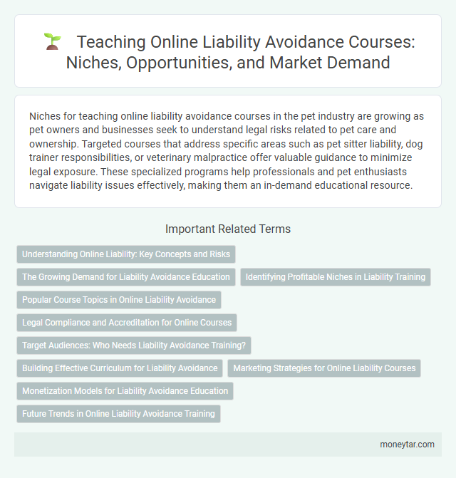 Teaching Online Liability Avoidance Courses: Niches, Opportunities, and Market Demand
