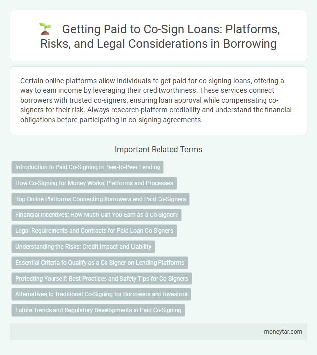 Getting Paid to Co-Sign Loans: Platforms, Risks, and Legal Considerations in Borrowing