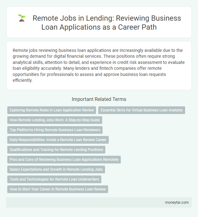 Remote Jobs in Lending: Reviewing Business Loan Applications as a Career Path