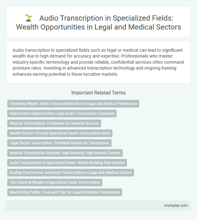 Audio Transcription in Specialized Fields: Wealth Opportunities in Legal and Medical Sectors