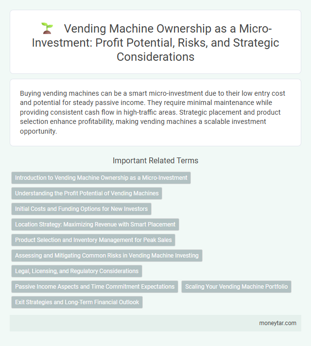Vending Machine Ownership as a Micro-Investment: Profit Potential, Risks, and Strategic Considerations
