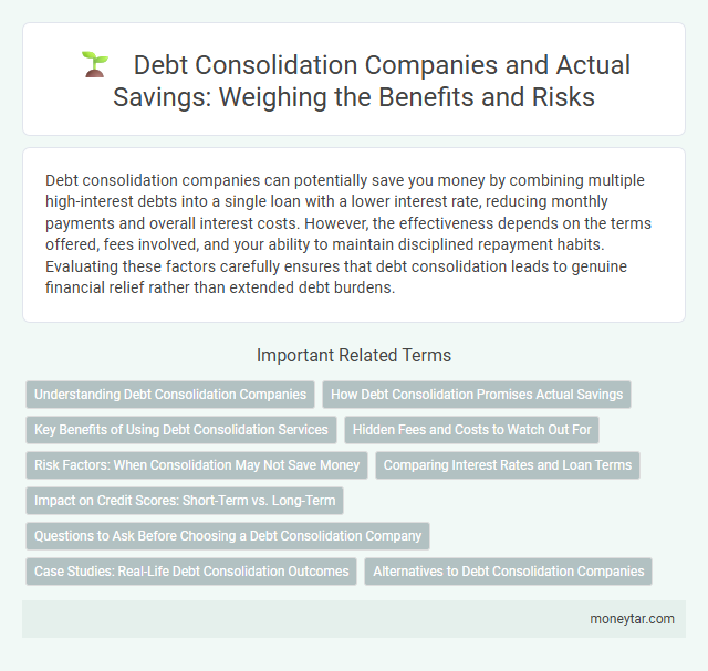 Debt Consolidation Companies and Actual Savings: Weighing the Benefits and Risks