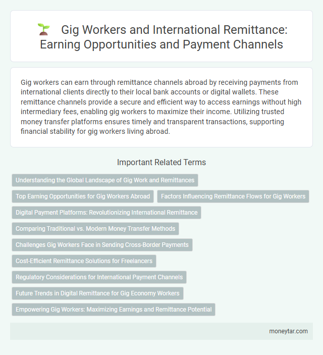 Gig Workers and International Remittance: Earning Opportunities and Payment Channels