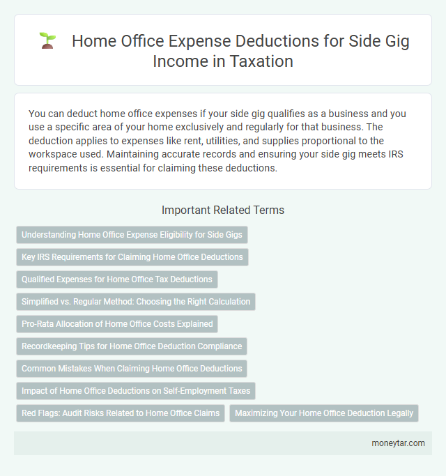 Home Office Expense Deductions for Side Gig Income in Taxation