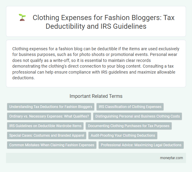 Clothing Expenses for Fashion Bloggers: Tax Deductibility and IRS Guidelines