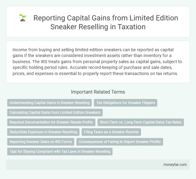 Reporting Capital Gains from Limited Edition Sneaker Reselling in Taxation