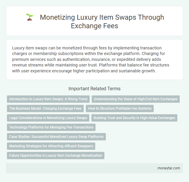 Monetizing Luxury Item Swaps Through Exchange Fees