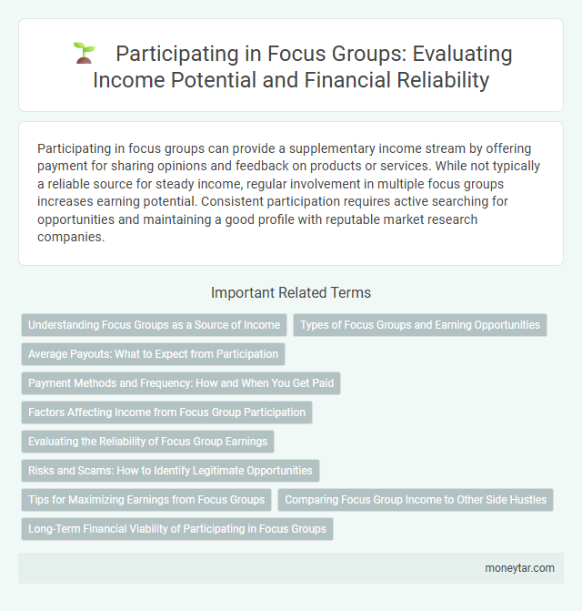 Participating in Focus Groups: Evaluating Income Potential and Financial Reliability