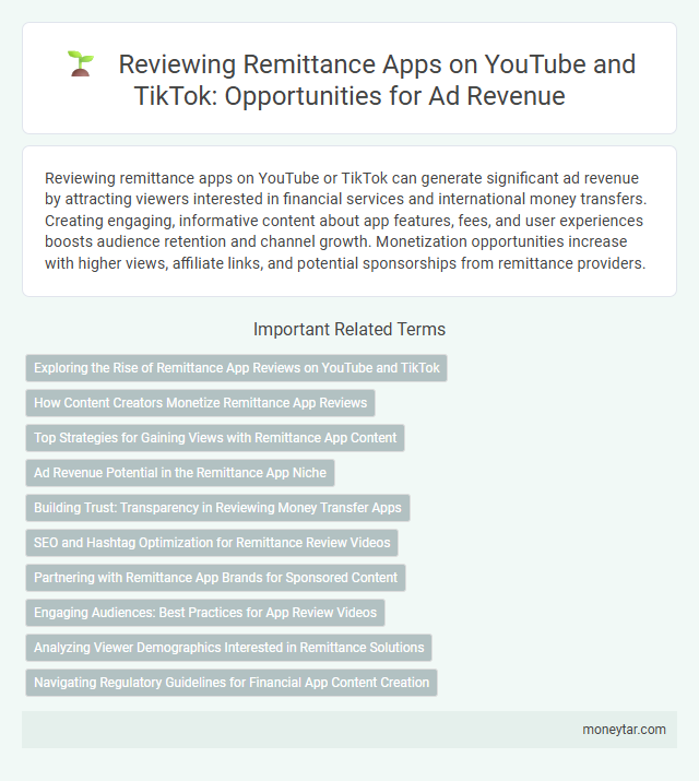 Reviewing Remittance Apps on YouTube and TikTok: Opportunities for Ad Revenue