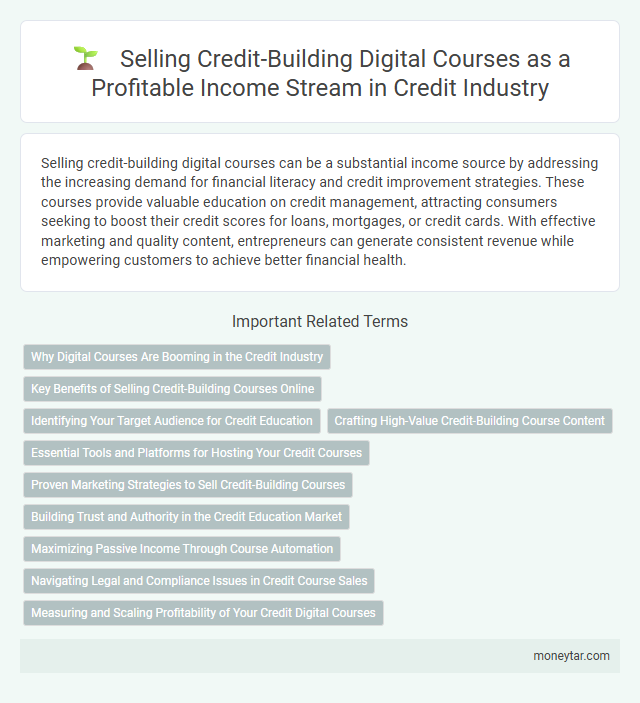 Selling Credit-Building Digital Courses as a Profitable Income Stream in Credit Industry