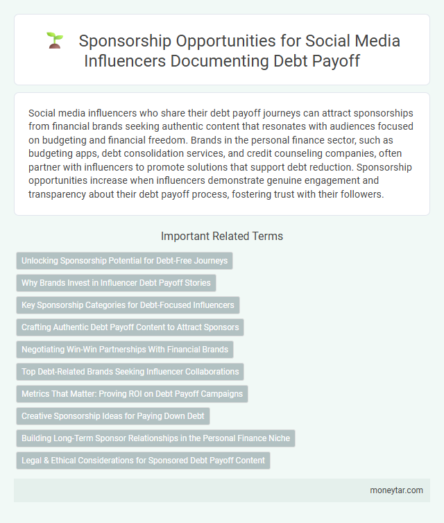 Sponsorship Opportunities for Social Media Influencers Documenting Debt Payoff