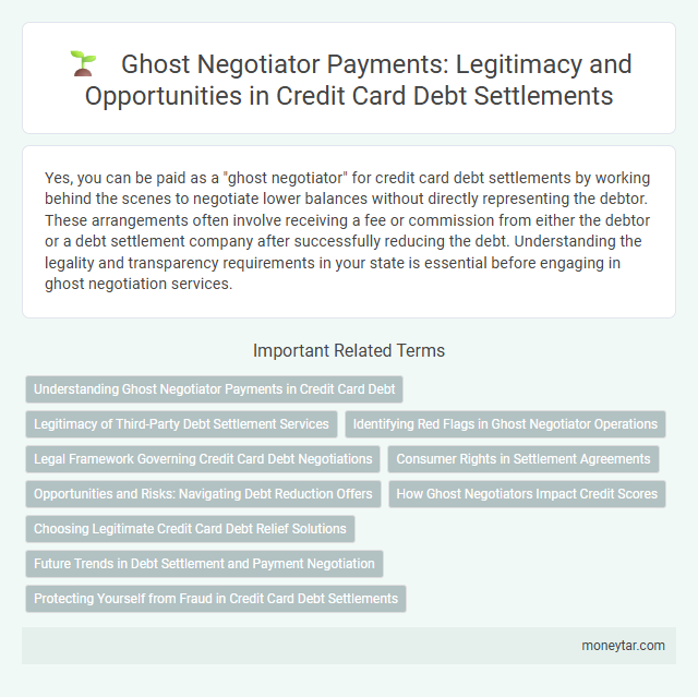 Ghost Negotiator Payments: Legitimacy and Opportunities in Credit Card Debt Settlements