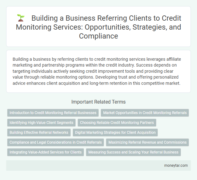 Building a Business Referring Clients to Credit Monitoring Services: Opportunities, Strategies, and Compliance